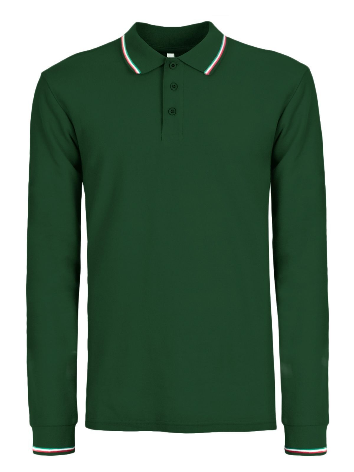 Polo Manica Lunga Uomo Bordini Tricolore BS Italy LS