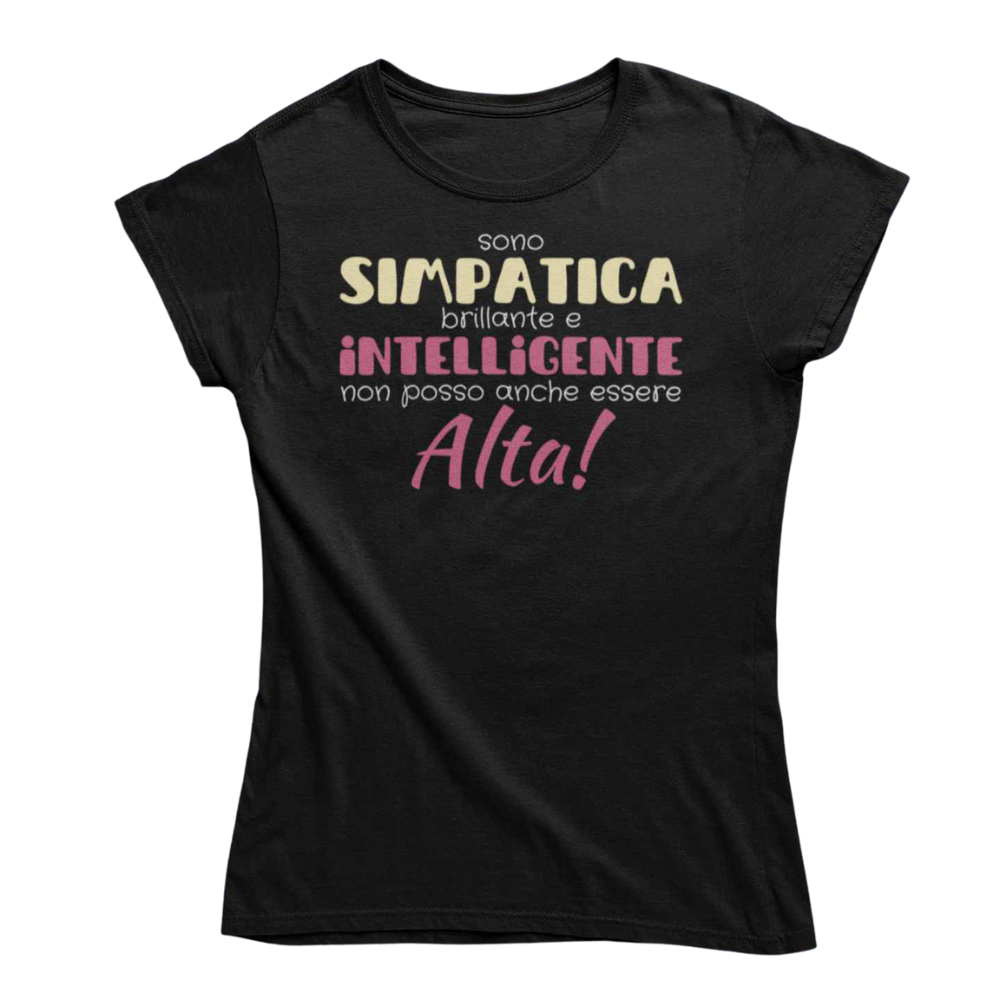 T-Shirt Donna Divertente Con Stampa Simpatica Non Alta