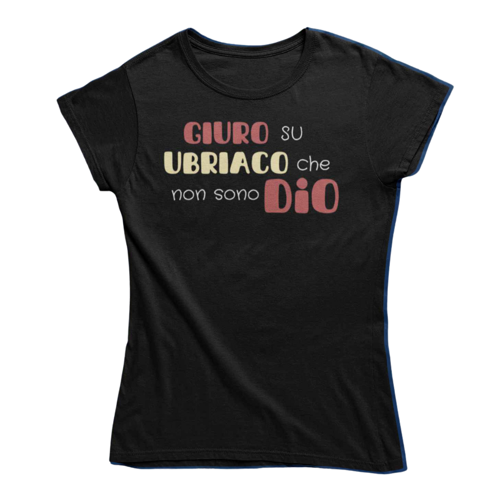 T-Shirt Uomo Divertente Con Stampa Giuro Su Ubriaco