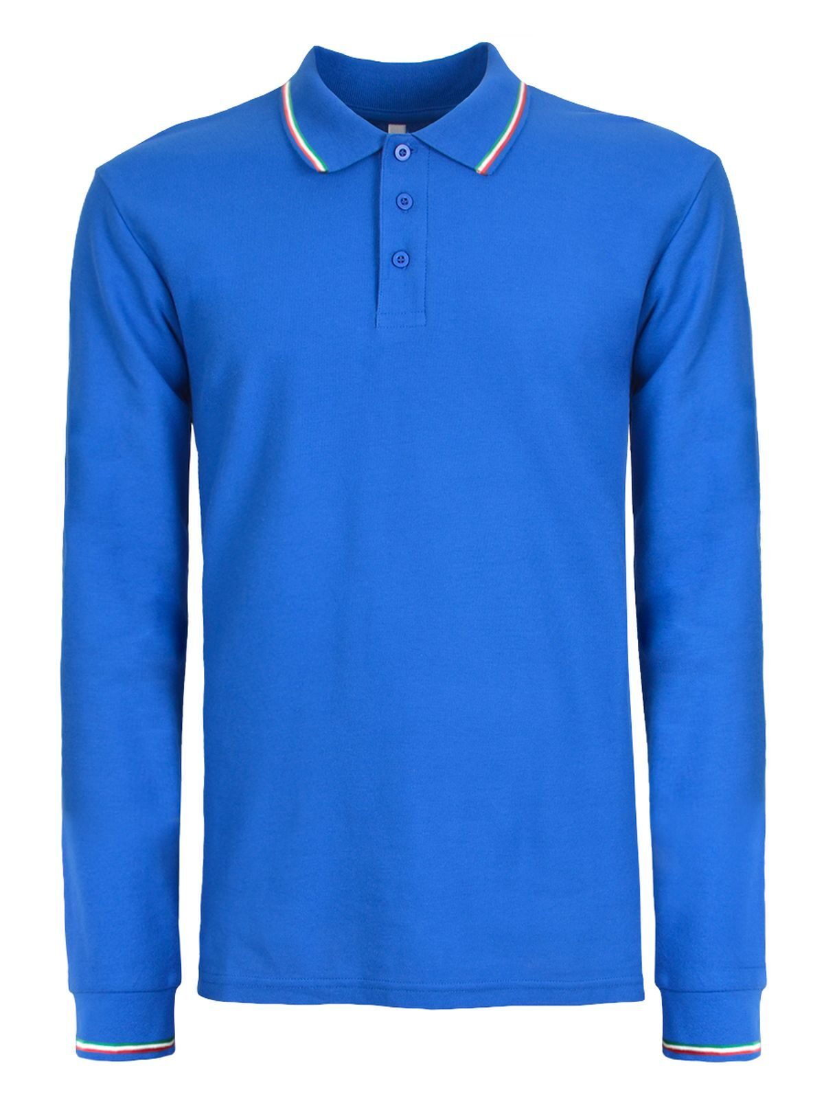 Polo Manica Lunga Uomo Bordini Tricolore BS Italy LS