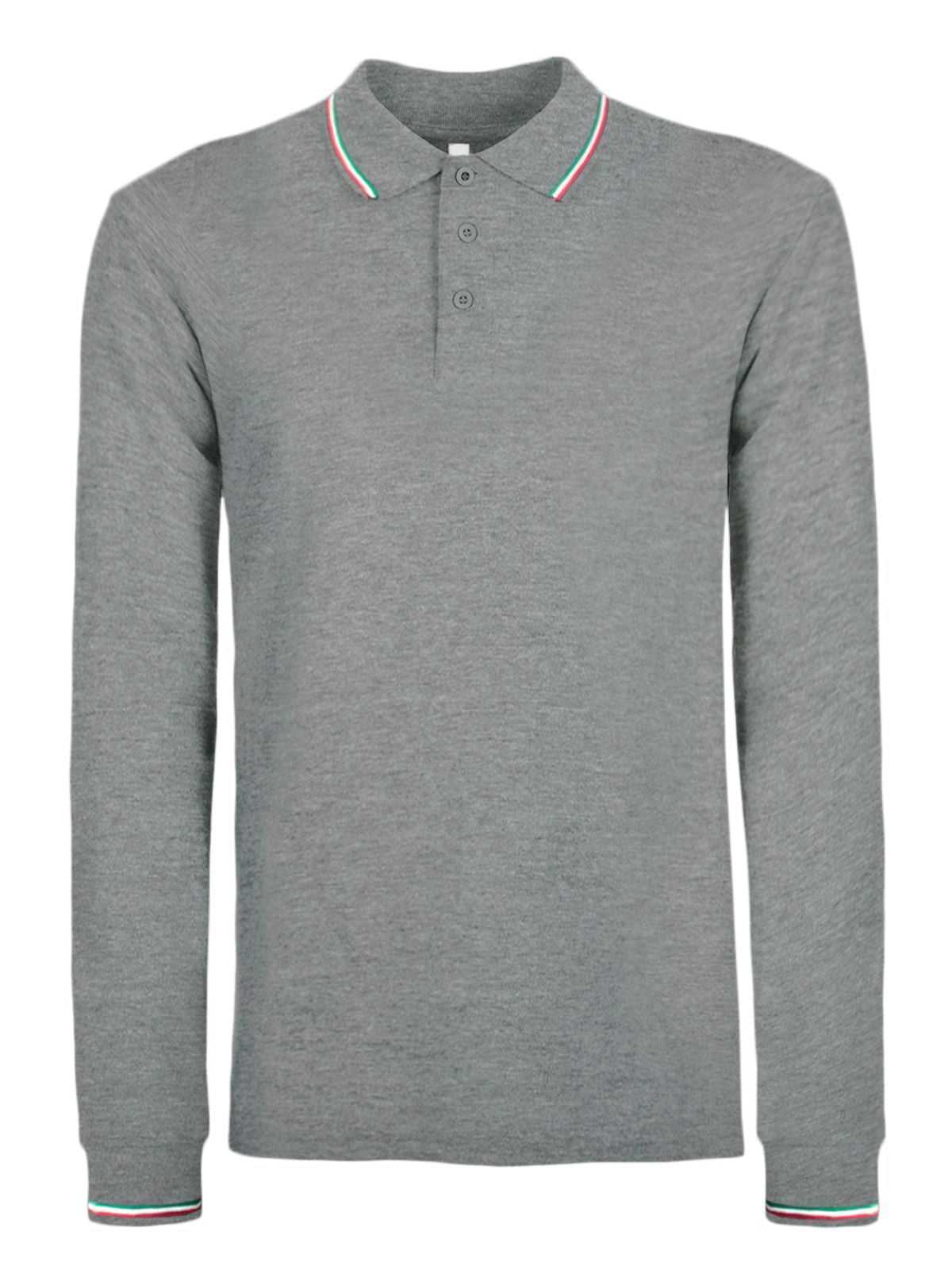 Polo Manica Lunga Uomo Bordini Tricolore BS Italy LS