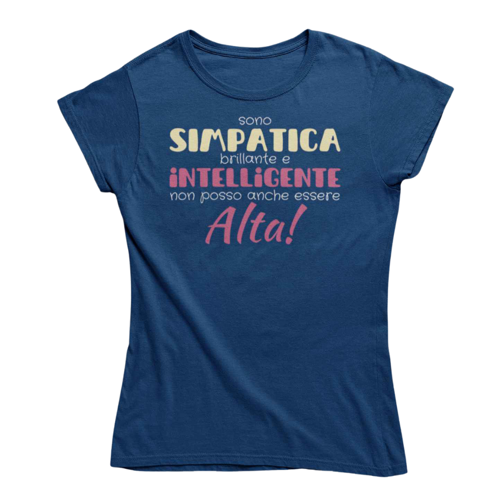 T-Shirt Donna Divertente Con Stampa Simpatica Non Alta
