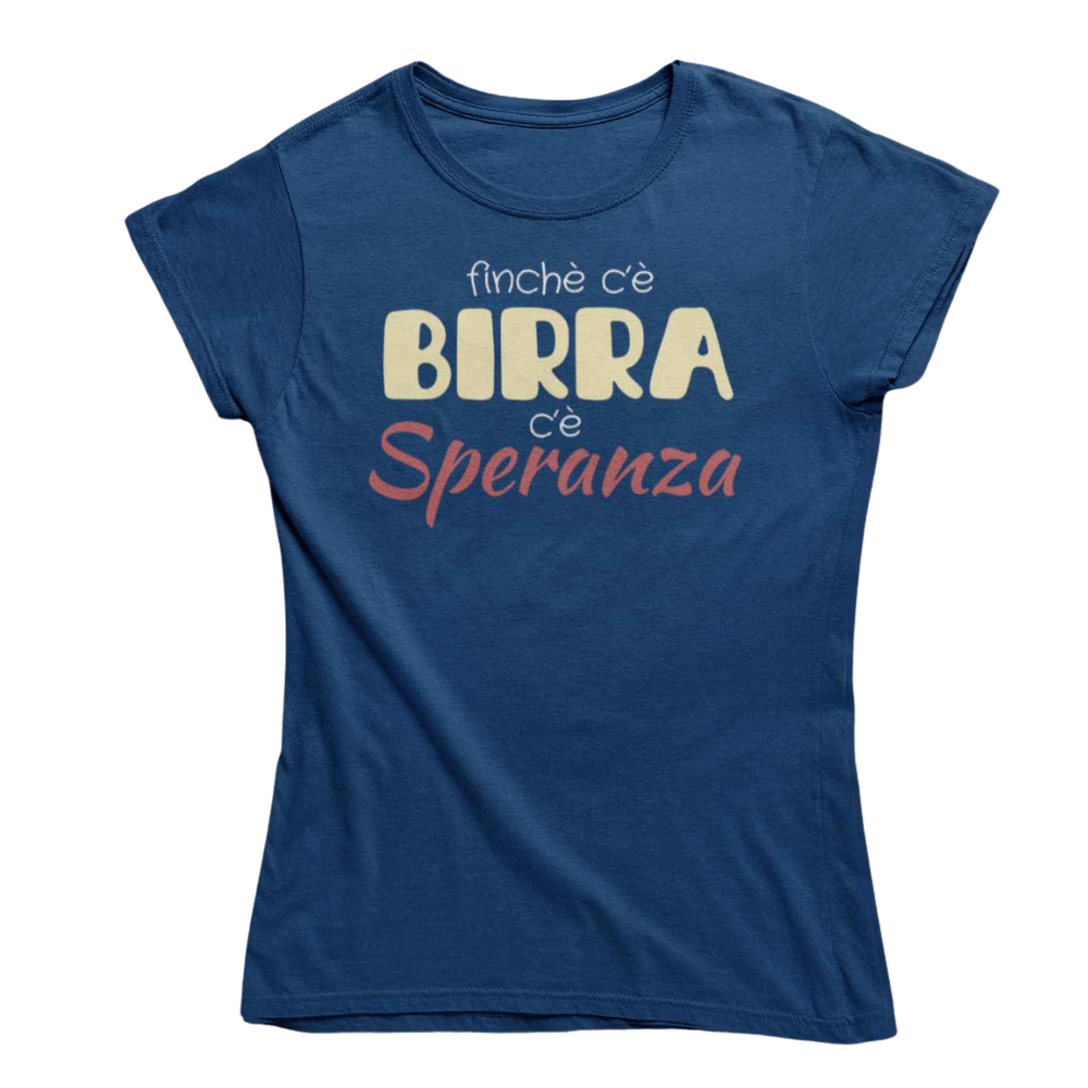 T-Shirt Uomo Divertente Con Stampa Birra Speranza